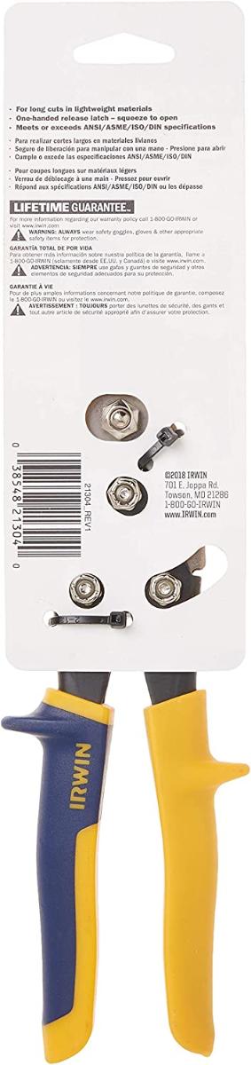 Ножницы по металлу прямые удлиненные 290 мм IRWIN ExtraCut 10504314N